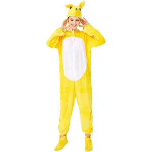 Women Halloween Fox Animal Costume Jumpsuit Polyester Velvet Hooded Cosplay Outfit For Party Carnival Festive Role Play Suit