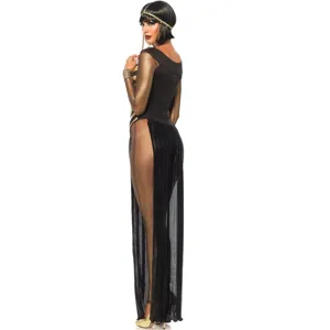 Egyptian Cleopatra goddess cosplay costume detail view for Halloween party dress up.