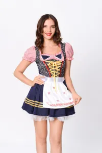 Bavarian Oktoberfest German dirndl dress costume for women party and stage performance.