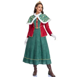 Mittelalter Renaissance Koenigin Kostuem fuer Damen Halloween Cosplay Kleid Set Neu