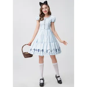 Γυναικεία στολή cosplay Αλίκη στη Χώρα των Θαυμάτων πριγκίπισσα φόρεμα lolita party