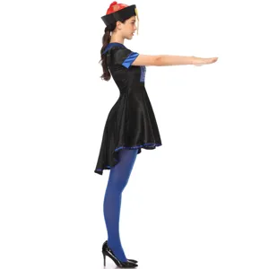Halloween Chinese vampier cosplay kostuum set met Qing-dynastie hoed en jurk voor vrouwen