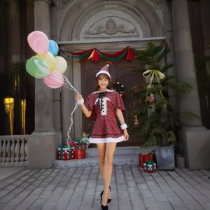 Sexy Christmas cosplay costume set with cape and dress for holiday stage performance m-xl