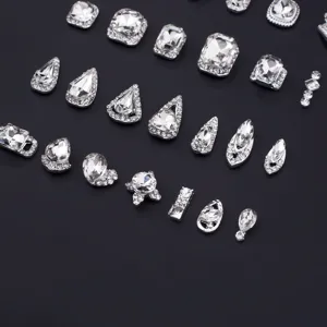 Japanische Stil Legierung klare Strass Nagelkunst Charms DIY glänzende Kristall Diamanten