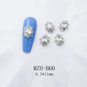 Japanische Legierung ovale Strass Nagelkunst Charms glitzernde Kristalle für tolle DIY Maniküre