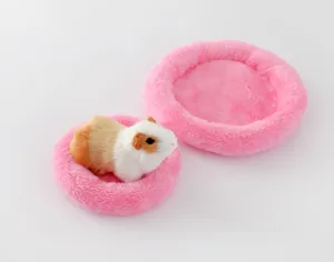 Letto per criceto in peluche rosa morbido cuscino in pile caldo per piccoli animali domestici dolci