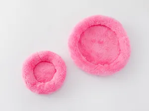Letto rosa in peluche per cricchi nido caldo piccolo animale morbido cuscino per coniglietti