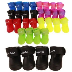Scarpe Da Pioggia Impermeabili In Silicone Per Cani Da Compagnia Scarpette In Gomma Antiscivolo Protezione Delle Zampe