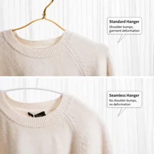 Traceless wide shoulder clothes hanger, anti-deformation seamless hanger for coat and sweater.