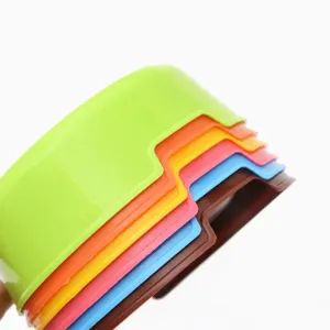 Plastic pet slow feeder bowl stackable colorful dog cat food water feeding dish supplies