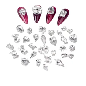 K9 Kristall Nagel Strasssteine DIY sortierte Formen klare Diamant Legierung Zubehör Großhandel