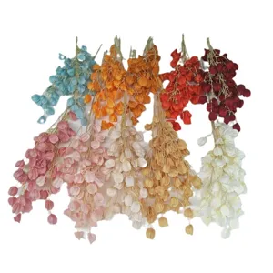 Artificial starfruit lantern fruit branches silk flowers for wedding home decor 1pc