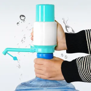 Dettaglio della pompa ad acqua manuale che mostra l'installazione e l'uso pratico.