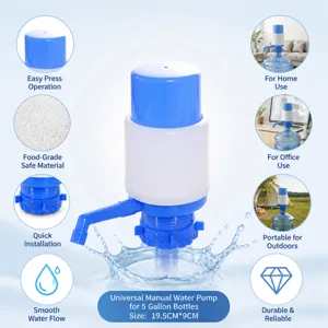 Manual Press Bottled Water Pump Plastic Drinking Water Dispenser Hand Press Pump For Home Office Outdoor Use