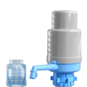Manual water pump dispenser for bottled water, press type with dustproof nozzle and split design.