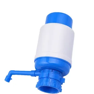 Manual bottled water pump hand pressing dispenser for large water buckets and jugs.