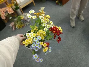 Artificial daisy bouquet multi-color silk flowers home wedding decorative arrangement
