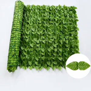 Artificial green ivy leaf fence roll for garden balcony decoration, 1x3m size with natural look.