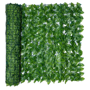 Artificial green leaf fence roll for balcony garden outdoor decoration plastic screen