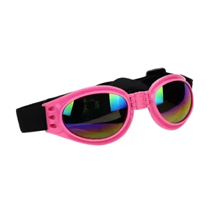 Occhiali da sole pieghevoli per animali domestici rosa protezione degli occhi accessori