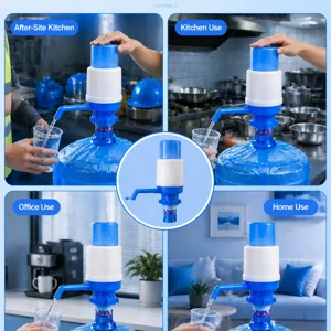 Manuelle Wasserpumpe für Haushalt und Büro. Praktische Handpumpe für große Wasserflaschen.