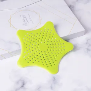 Groene siliconen ster vloerputje gootsteen haarvanger badkamer riool filter zeef