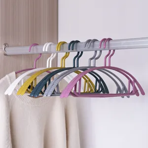 Seamless plastic clothes hangers detail, slim non slip design for shirts and straps.