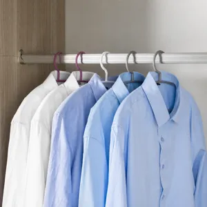 Plastic Clothes Hangers Trace-Less Wide Shoulder Non-Slip Suit Hangers For Wardrobe Closet Storage Space Saving Clothing Hanger