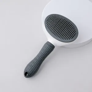 Brosse pour poils de chats et chiens, poignée ergonomique, picots en acier pour le toilettage.