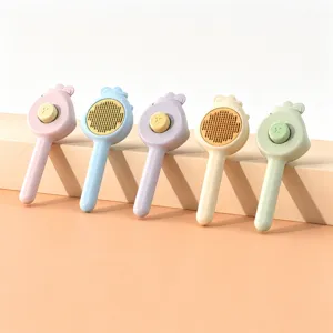 Pet Self Cleaning Brush Cute Chicken Shape PP Hair Removal Comb For Cats And Dogs Deshedding Grooming Tool Pet Supplies