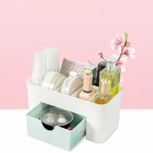 Desktop makeup organizer plastic storage box drawer cosmetic holder for vanity desk
