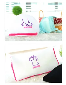 Ensemble de sacs à linge en filet épais brodé japonais, sac de protection pour soutien-gorge.