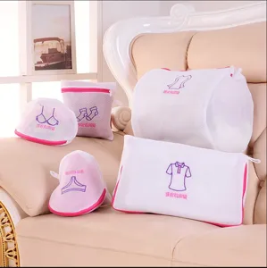 Ensemble de sacs à linge en filet épaissi pour sous-vêtements soutien-gorge blanc