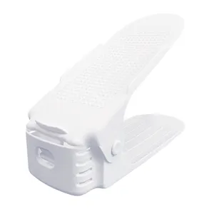 Scarpiera doppia regolabile salva spazio supporto organizer per scarpe in plastica casa