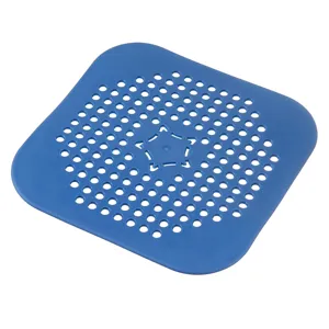 Square silicone floor drain hair catcher, kitchen sink strainer and bathroom sewer filter net.