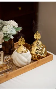 Modern ceramic incense burner home decor minimalist aromatherapy stove decorative aroma diffuser