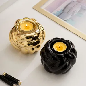 Portacandele in ceramica a sfera di filo, porta lumino decorativo per tavolo da pranzo e Natale.