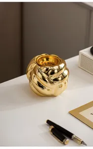 Moderne nordische goldene Keramik-Räucherstäbchenhalter, Luxus Tisch Aromatherapie Dekor.