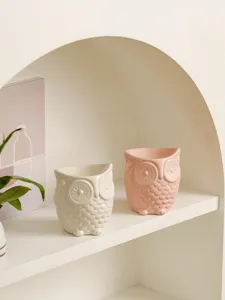 Ceramic owl candle holder aromatherapy burner exquisite desktop decoration for home office cozy style