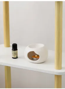 Bruciatore di oli essenziali in ceramica minimalista moderna per aromaterapia yoga e relax