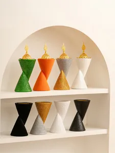 Double cone resin incense burner, Arabic aromatherapy burner home decor craft ornament.