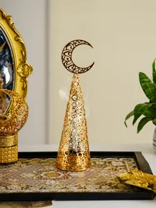 Gouden holle metalen wierookbrander Midden-Oosten Arabische stijl bureaudecoratie.