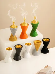 Double cone resin incense burner arabic censer aromatherapy home decor table ornaments
