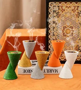 Double cone resin incense burner arabic aromatherapy burner home decor craft ornament table display