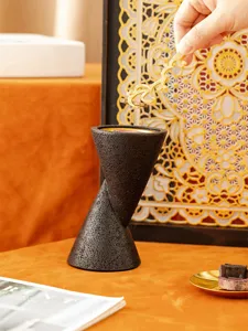 Double-cone resin incense burner, Middle Eastern style Arabic aromatherapy ornament.