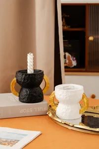 Portacandela in resina con doppia maniglia moderna decorazione per la casa candeliere.