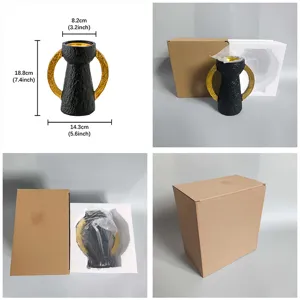 Bruciatore di incenso nero e oro stile arabo decorazione casa artigianato con misure.