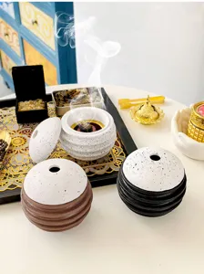 Moderne kreative kugelförmige Weihrauchbrenner Waben-Design Schreibtisch arabische Aromatherapie.