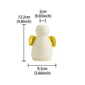 Vase bougeoir ange en ceramique moderne minimaliste decor de table de mariage detail taille