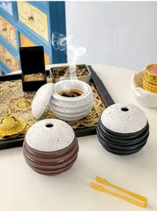 Moderne kreative kugelförmige Keramik-Räucherstäbchenhalter für Wohnzimmer Tischdekoration.